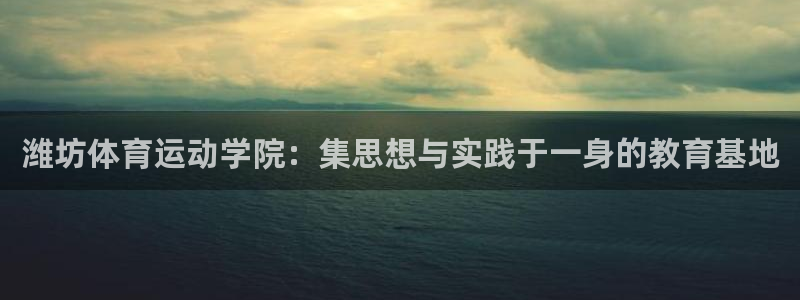 3377体育官网下载注册：潍坊体育运动学院：集思想与